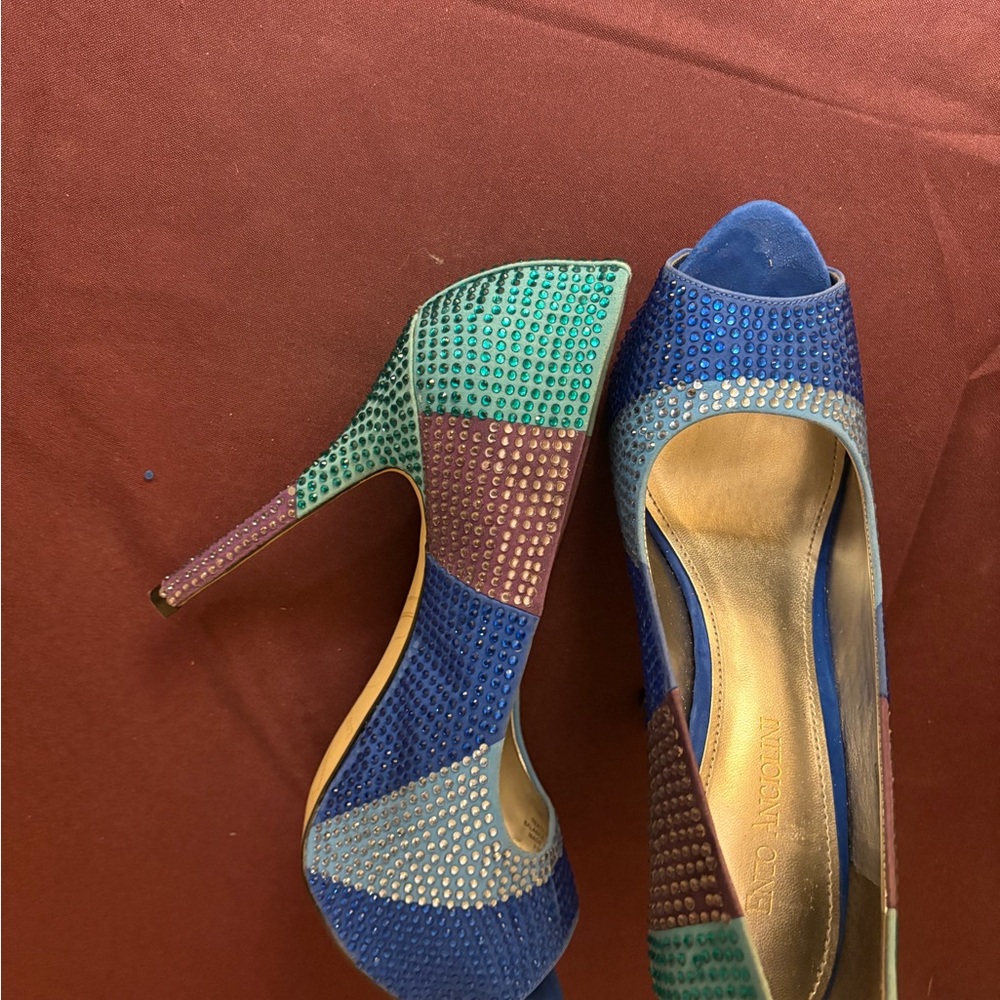 Enzo Angiolini Women's Multicolor Peep Toe Heels